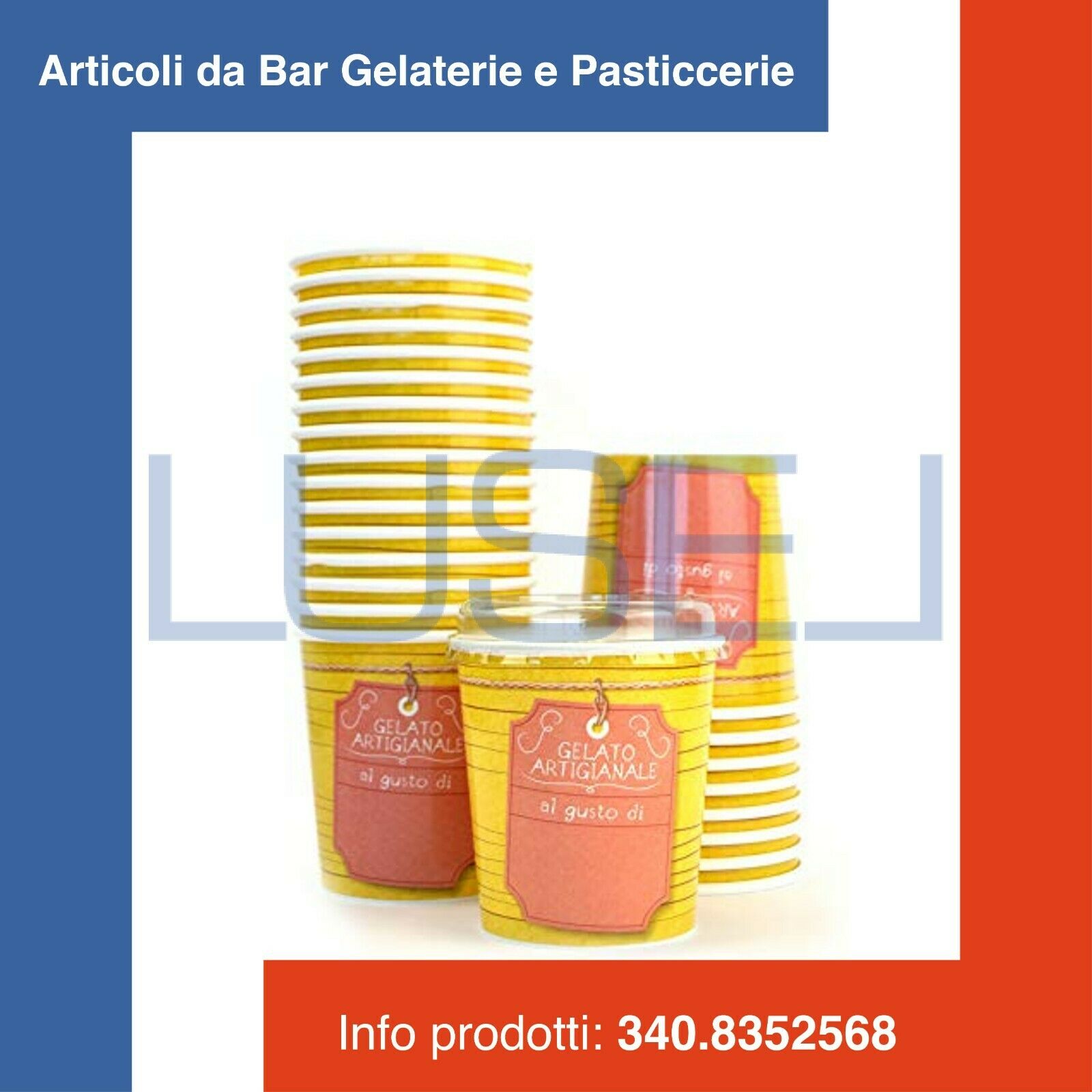 a2 PZ 25 BARATTOLO + PZ 25 COPERCHIO BARATTOLO TERMICO PER GELATO